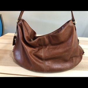 Liz Claiborne brown leather hobo bag